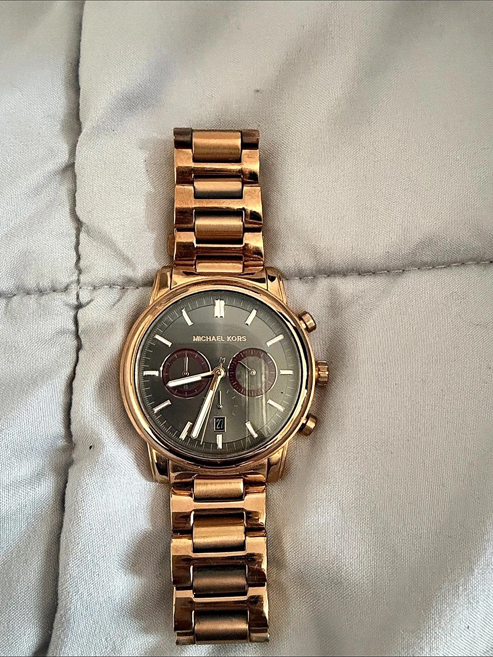 Michael Kors Runway Rose Gold-Tone Chronograph Watch